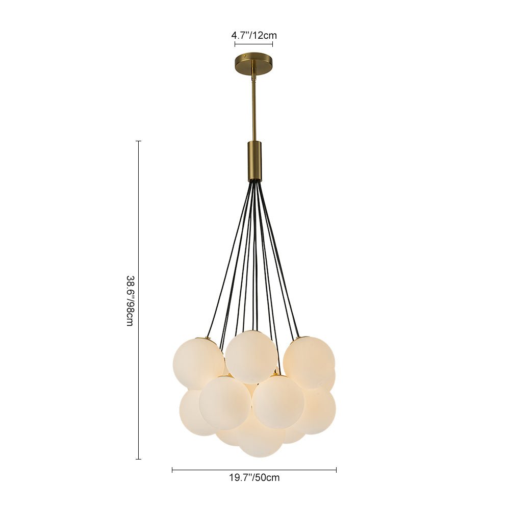 Cloud Style Opal Glass Cluster Bubble Chandelier Pendant Light