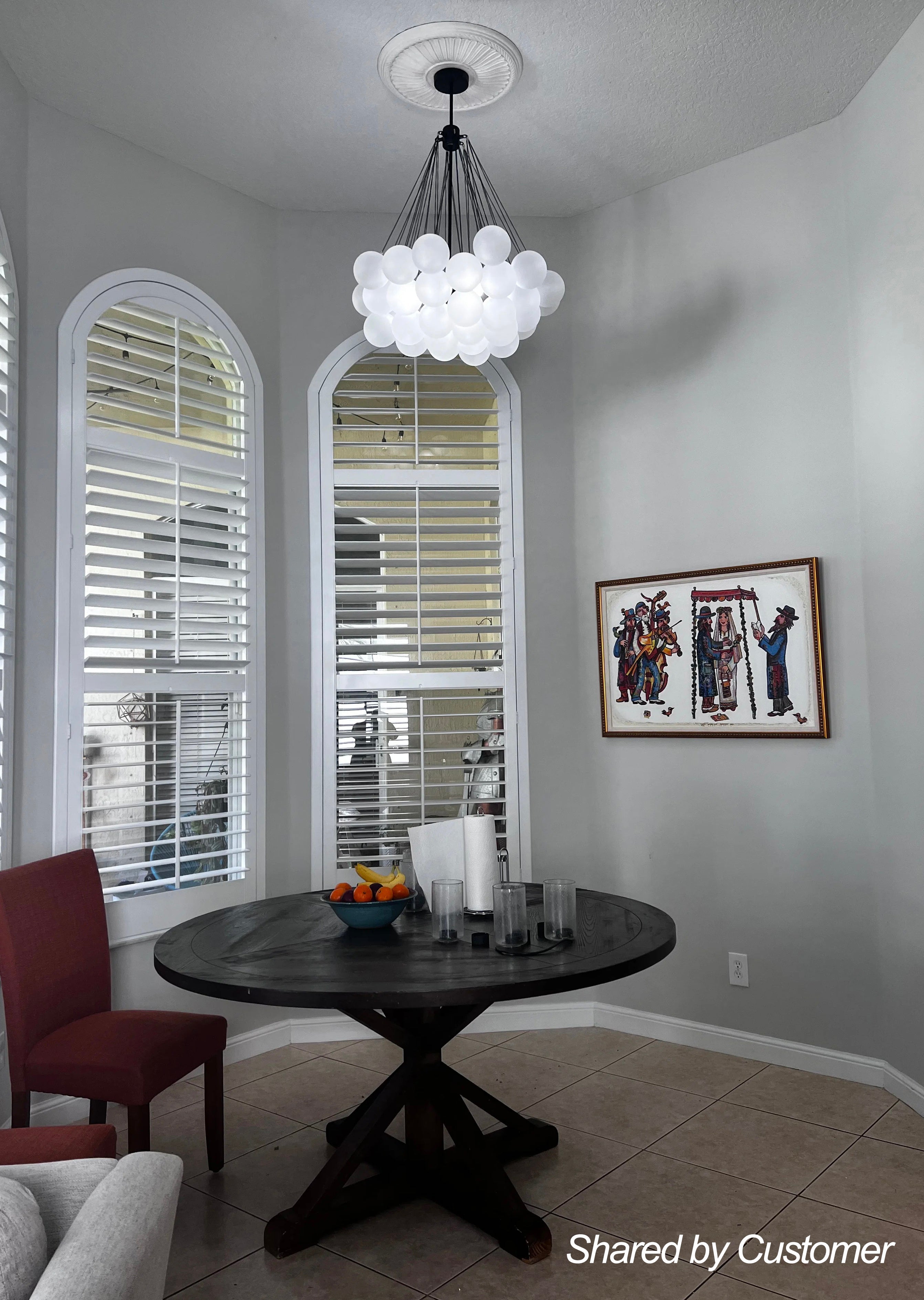 Cluster Frosted Glass Bubble Chandelier