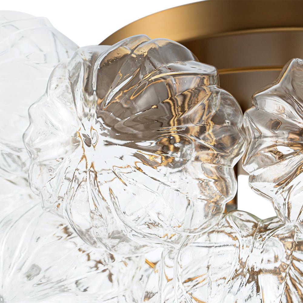 Cluster Sculpture Glass Bubble Round Semi Flush Chandelier
