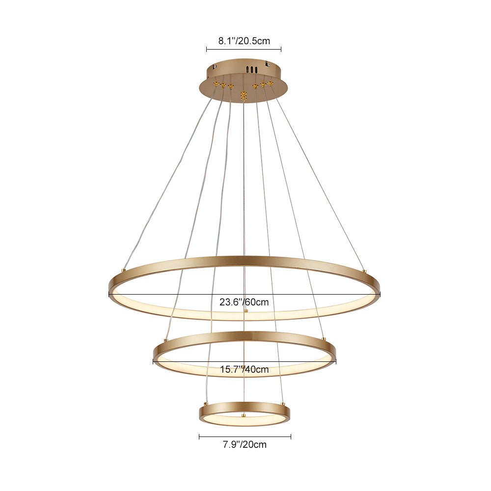 Contemporary Adjustable 3-Tier LED Circle Light