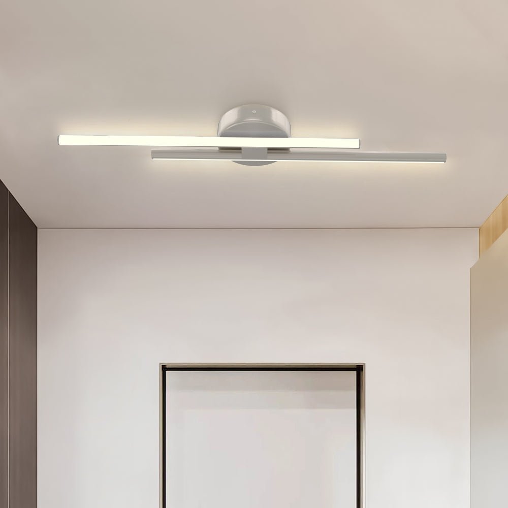 Contemporary Dimmable Linear LED Semi Flush Mount Light