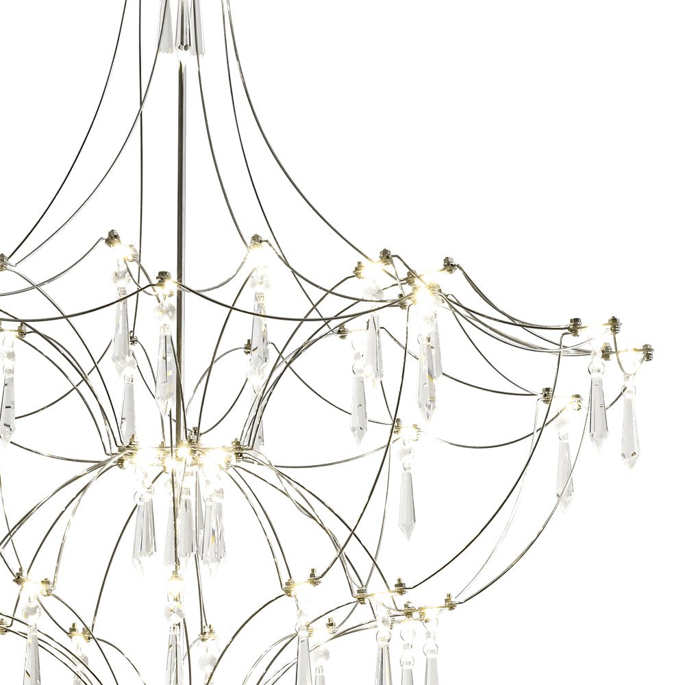 Contemporary Glam Starry Geometric LED Crystal Chandelier