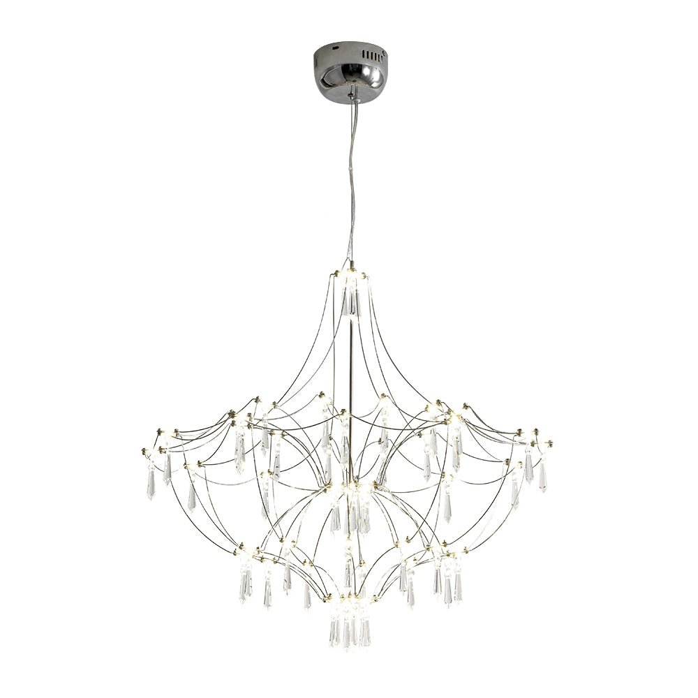 Contemporary Glam Starry Geometric LED Crystal Chandelier