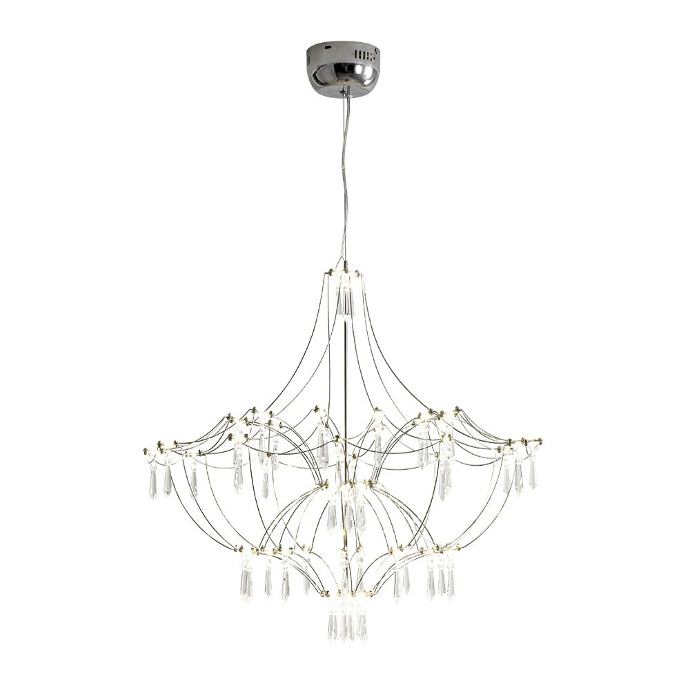 Contemporary Glam Starry Geometric LED Crystal Chandelier