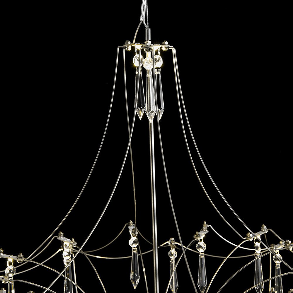 Contemporary Glam Starry Geometric LED Crystal Chandelier