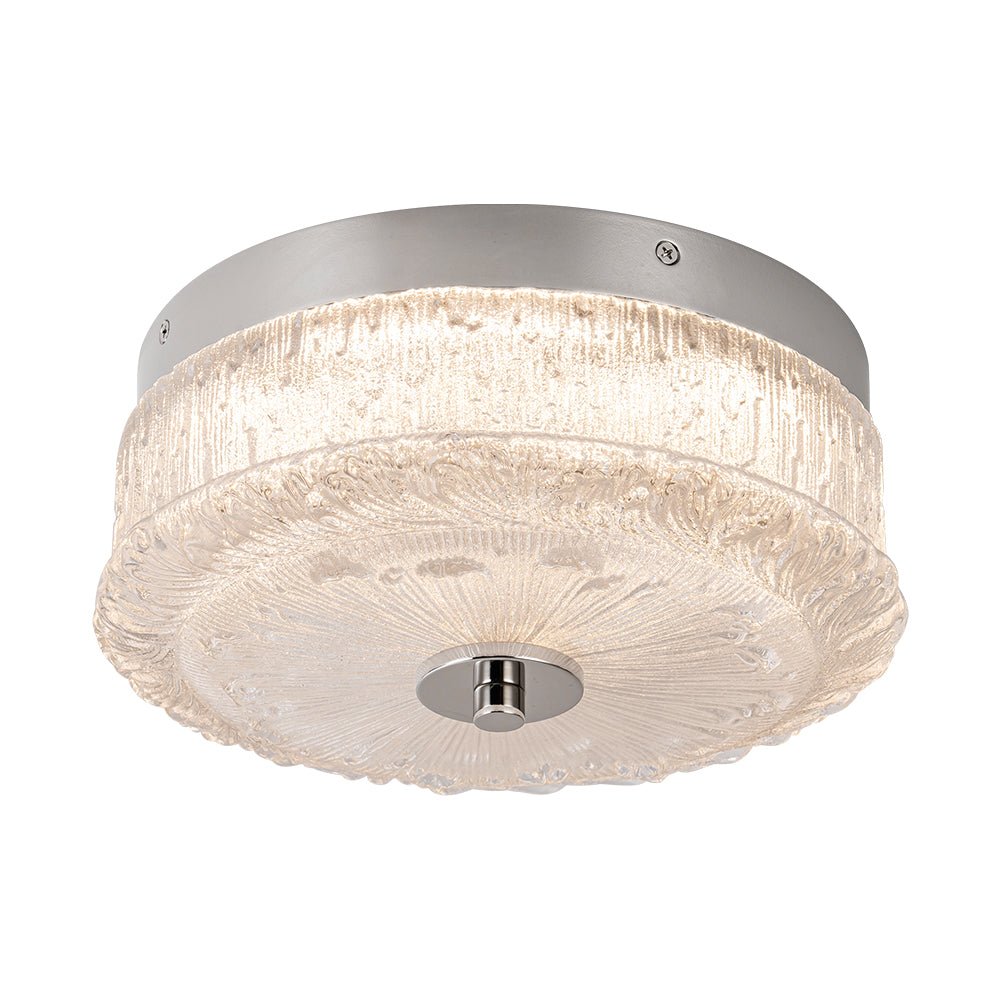 Decorative Clear Glazed Glass Round LED Ceiling Light