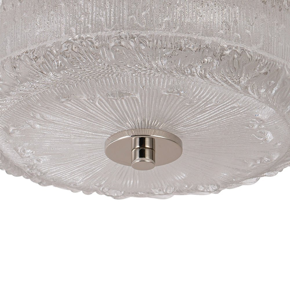 Decorative Clear Glazed Glass Round LED Ceiling Light