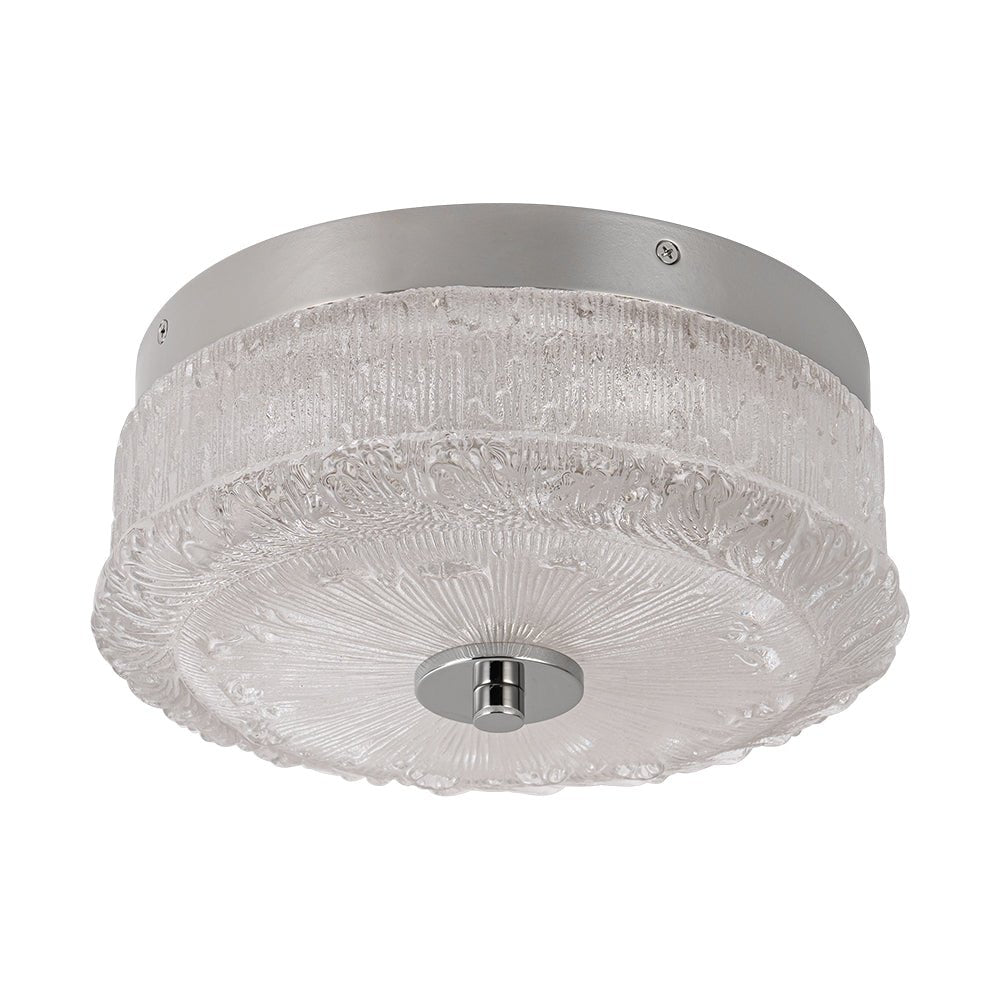 Decorative Clear Glazed Glass Round LED Ceiling Light