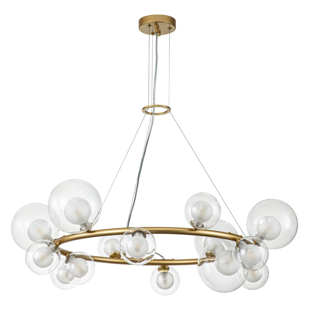 Decorative Halo Glass Globe Bubble Ring Chandelier