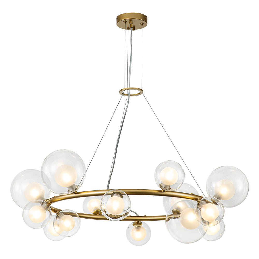 Decorative Halo Glass Globe Bubble Ring Chandelier