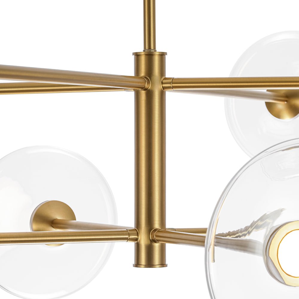 Designer Dimmable LED 8-light Glass Tiered Sputnik Chandelier