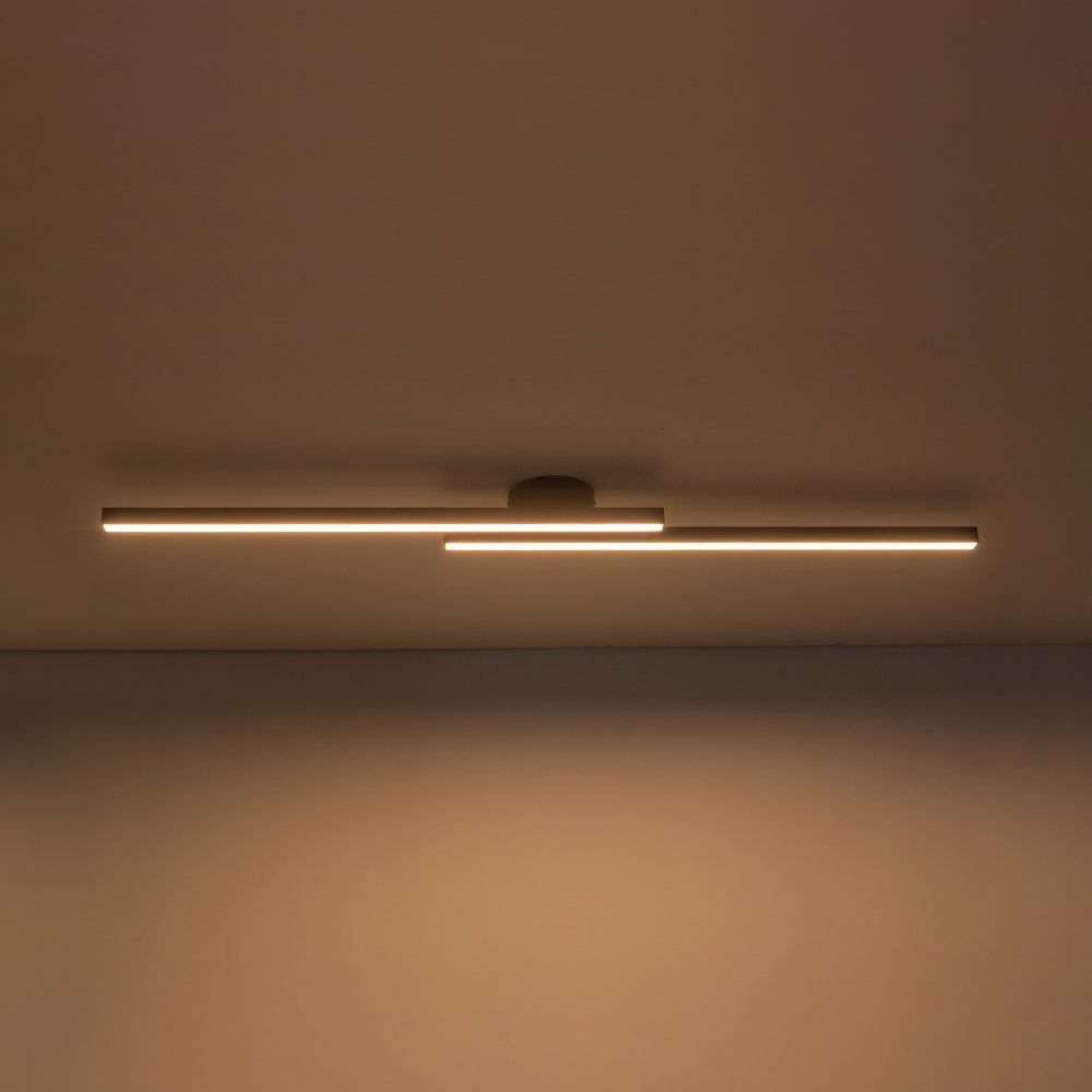 Dimmable 2-Light Long Strip Linear LED Flush Mount