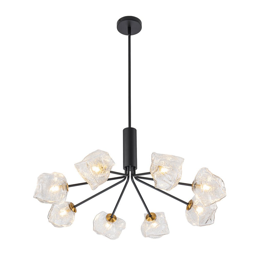 Funky Eclectic Frozen Icy Style Black Sputnik Chandelier