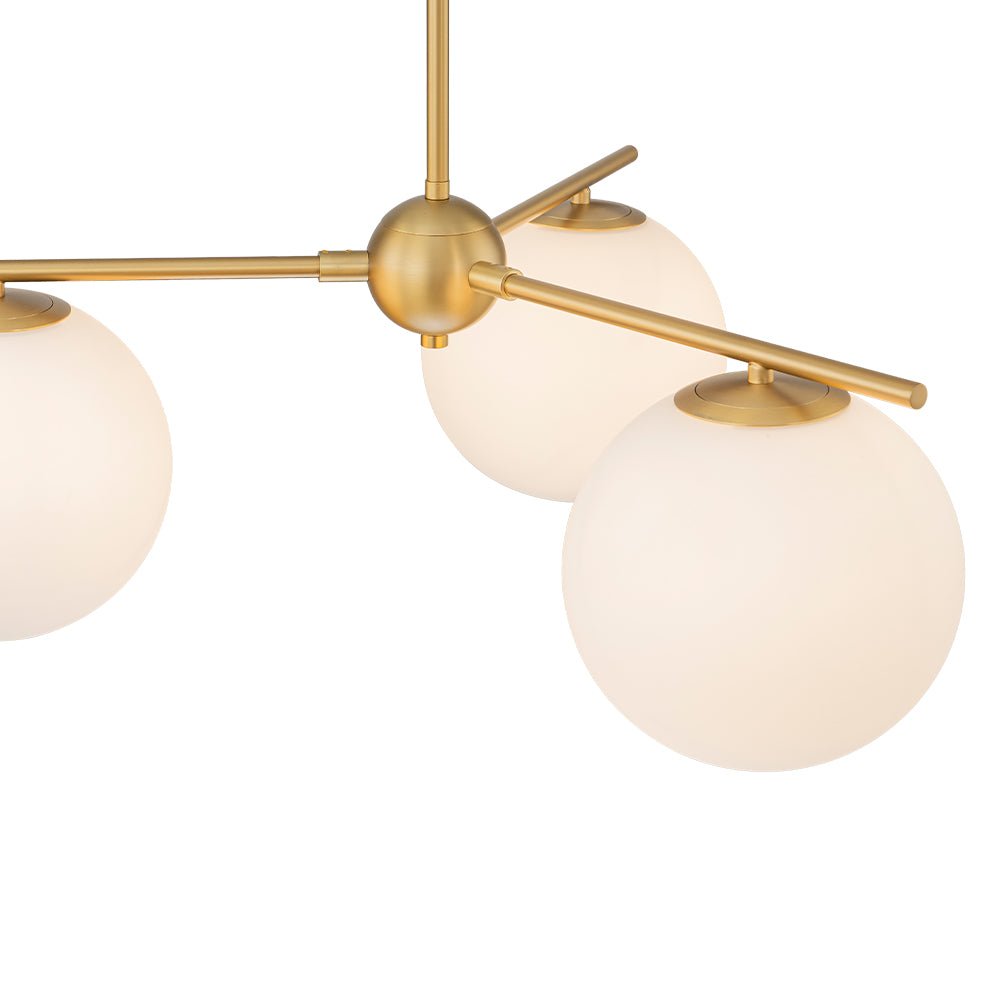 Funky Linear Sputnik Opal Glass Globe Tier Bubble Chandelier