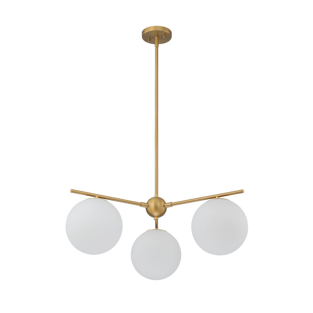 Funky Linear Sputnik Opal Glass Globe Tier Bubble Chandelier