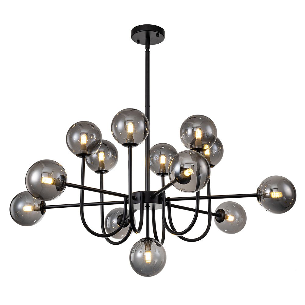 Glam 13-Light Sputnik Glass Globe Bubble Chandelier