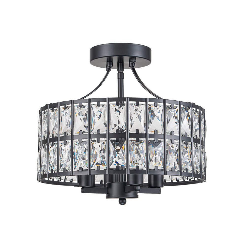 Glam 4-Light Drum Crystal Ceiling Light
