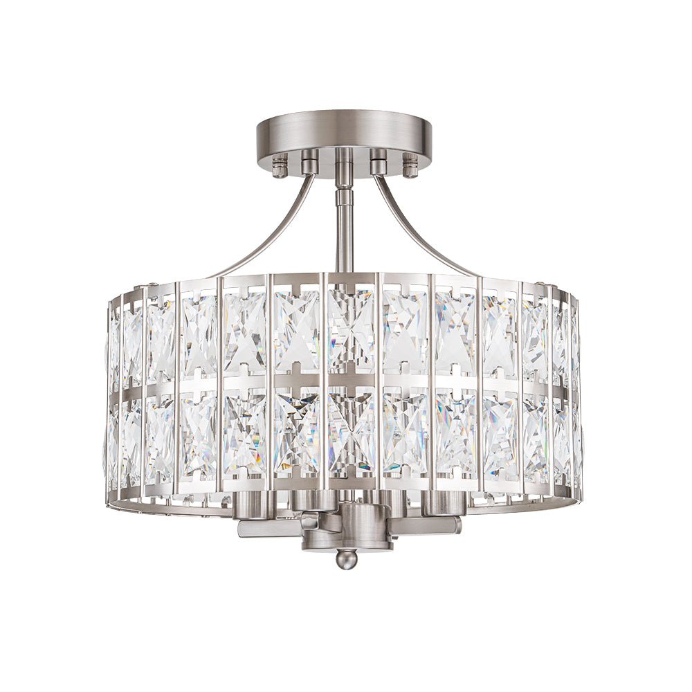 Glam 4-Light Drum Crystal Ceiling Light