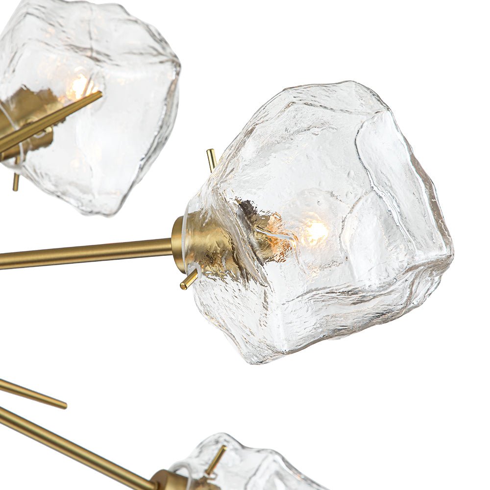 Glam Brass 12-Light Frozen Ice Style Sputnik Chandelier