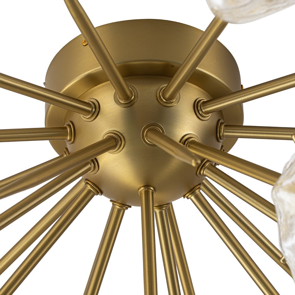 (OpenBox) Glam Brass 9-Light Frozen Ice Style Sputnik Ceiling Light
