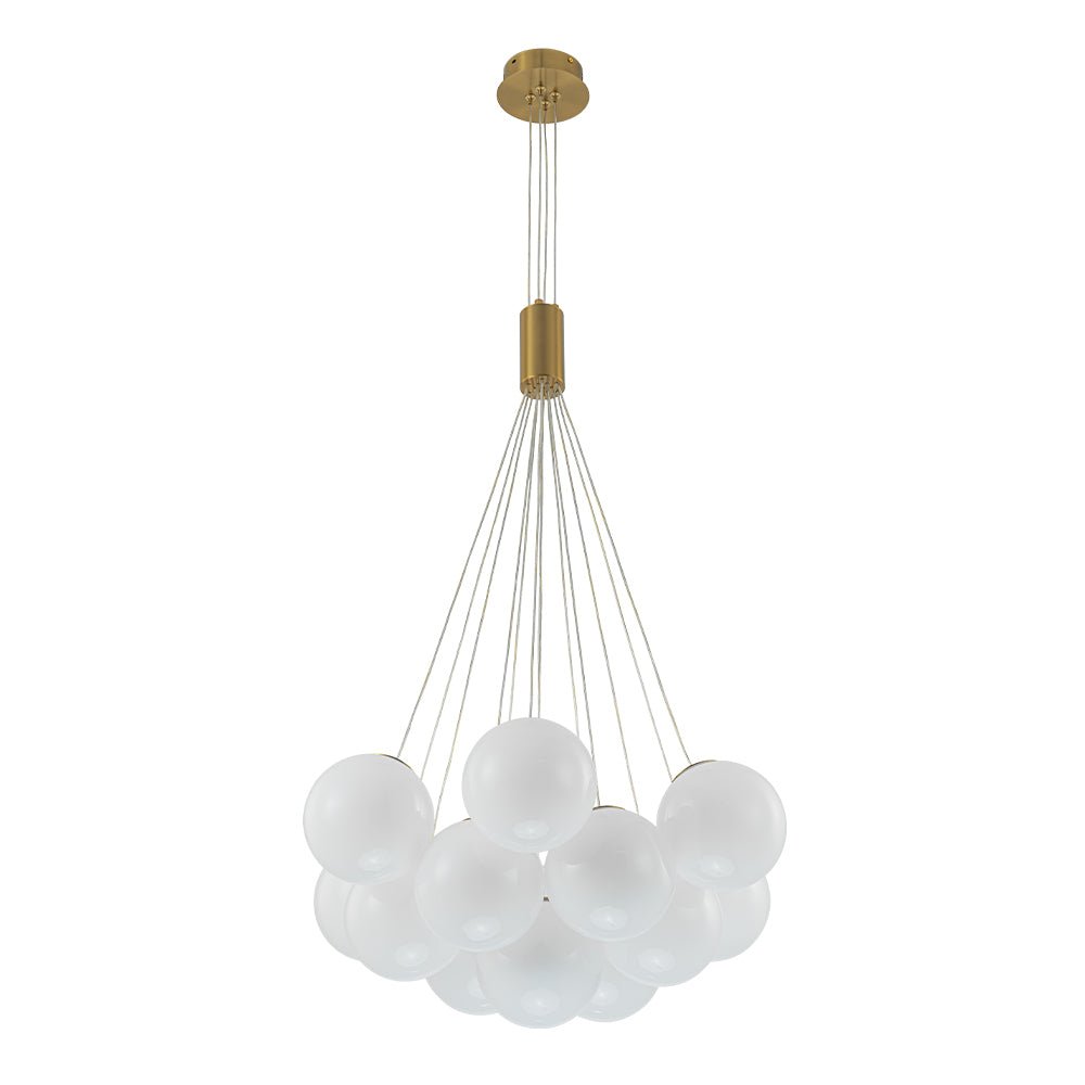 Glam Shine Opal Glass Globe Cluster Bubble Chandelier