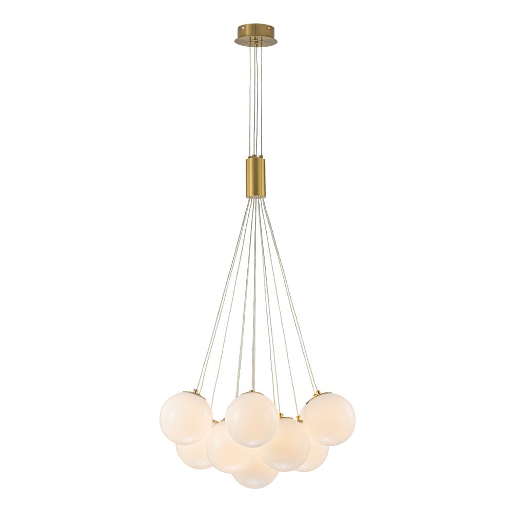 Glam Shine Opal Glass Globe Cluster Bubble Chandelier