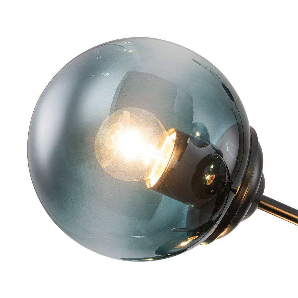 Glam Tiered Blue Glass Globe Bubble Sputnik Chandelier