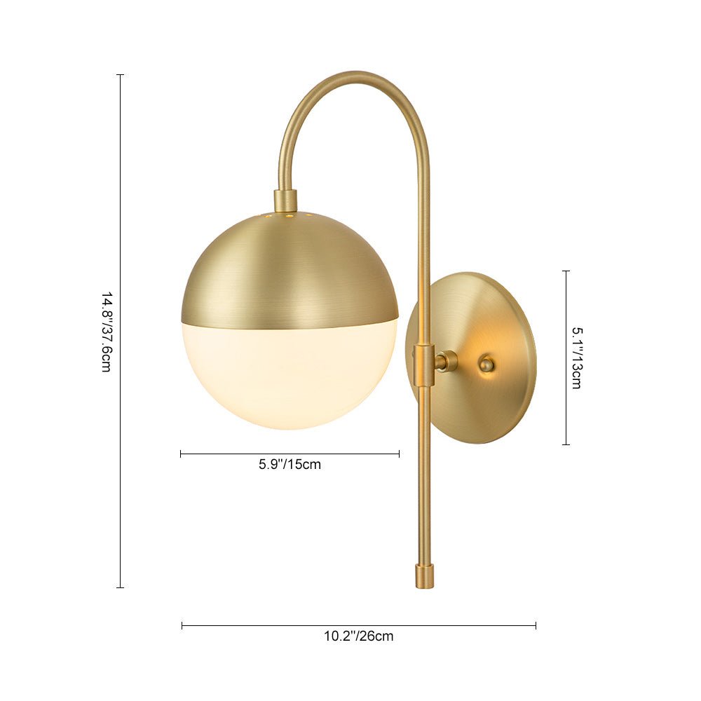 Goose Arm Globe Wall Sconce