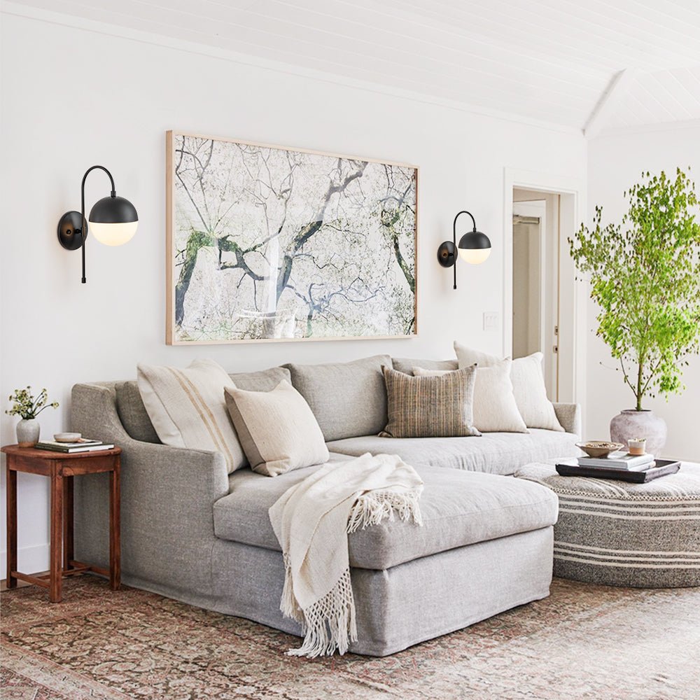 Goose Arm Globe Wall Sconce