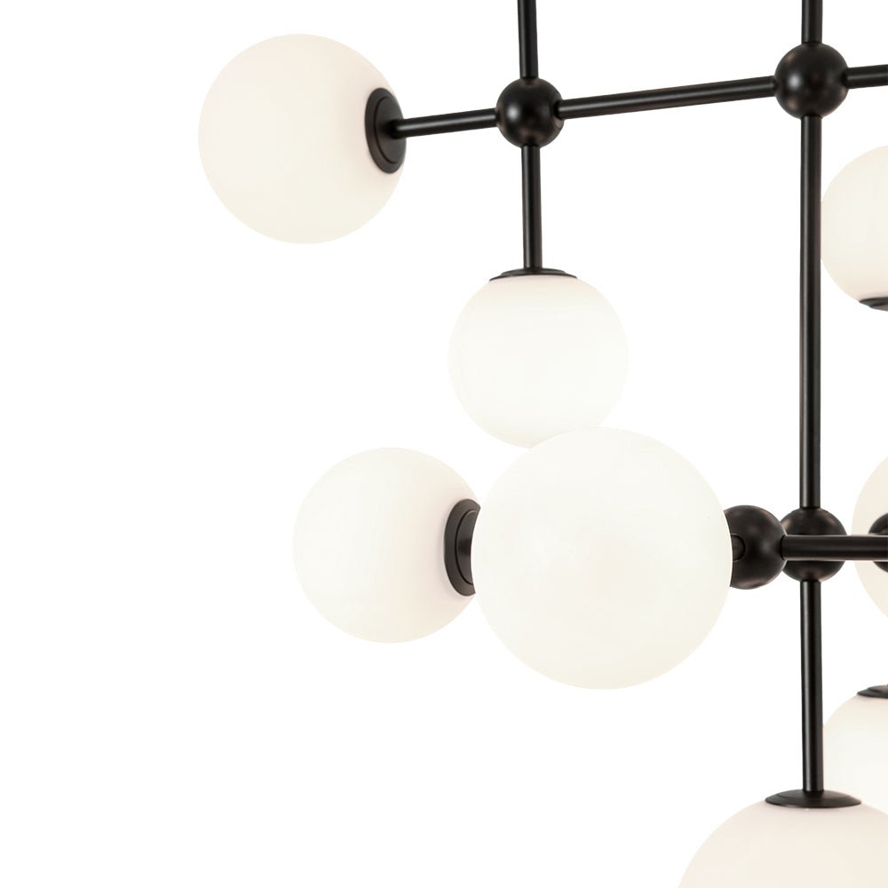 Luminous Opal Glass Globe Geometric Bubble Chandelier