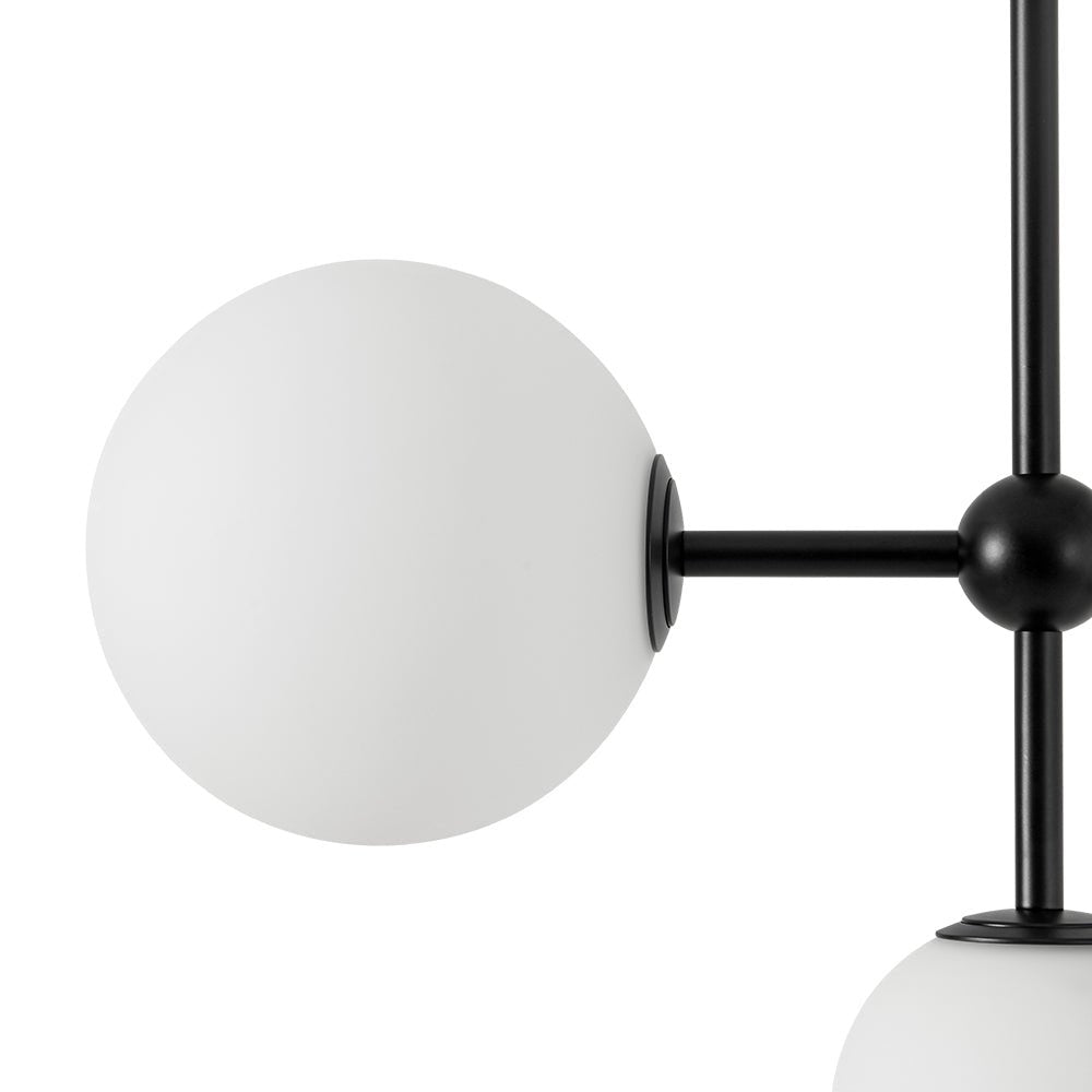 Luminous Opal Glass Globe Geometric Bubble Chandelier
