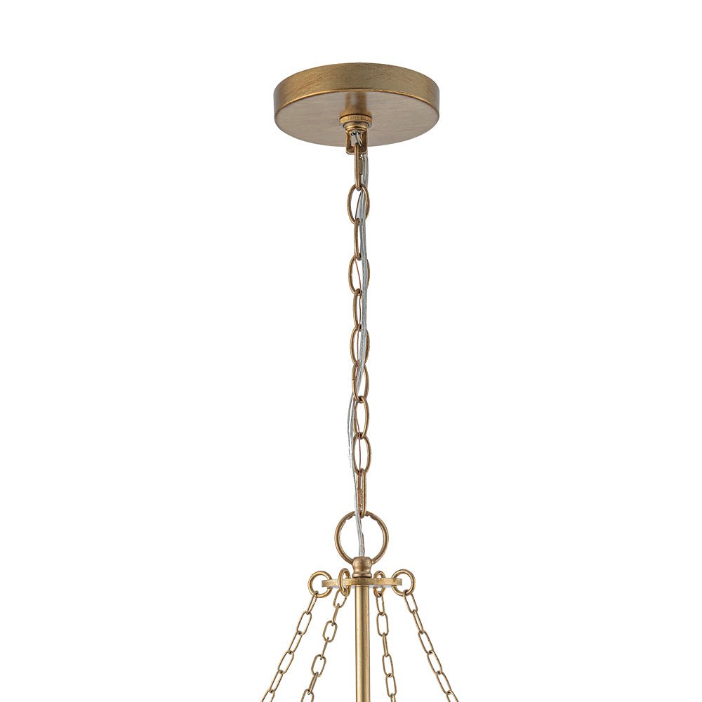 (OpenBox) Luxe Gold Crystal Blossom Floral Basket Chandelier