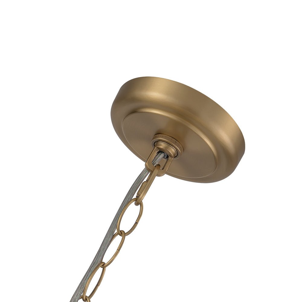 Luxe Oversized Brushed Brass Iron Large Dome Pendant Light