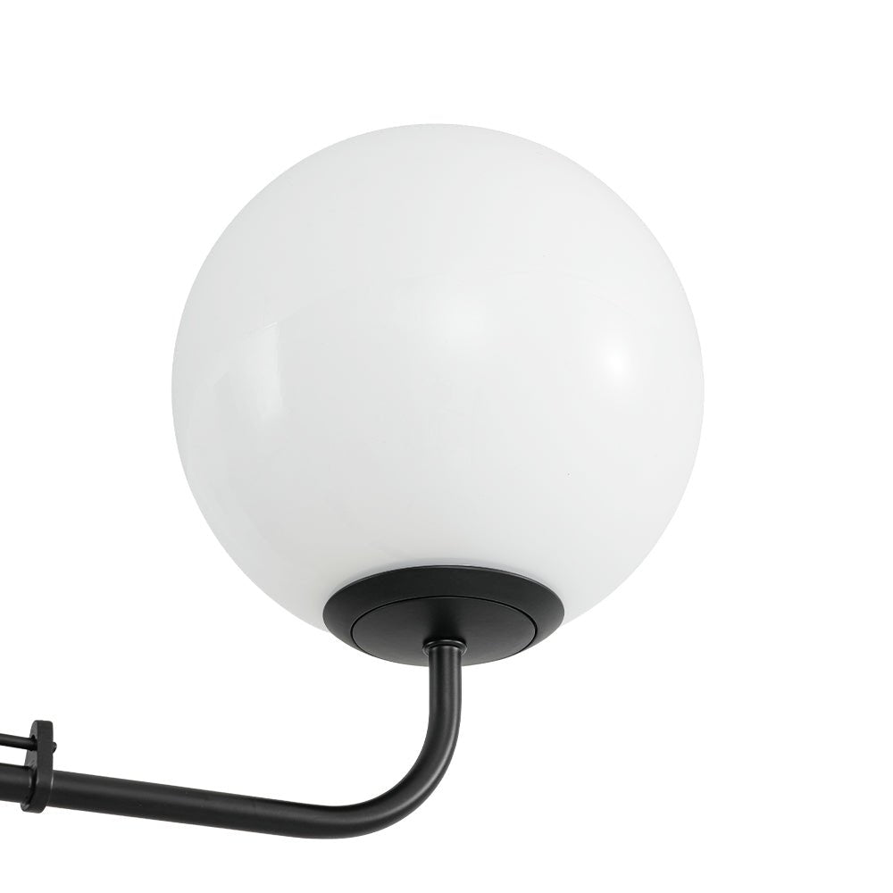 Luxury 4-Light Shine Opal Glass Globe Sputnik Chandelier