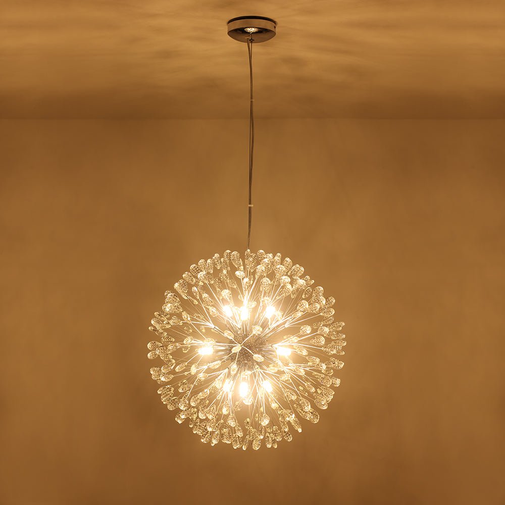 Luxury Bloom Dandelion Crystal Firework Chandelier