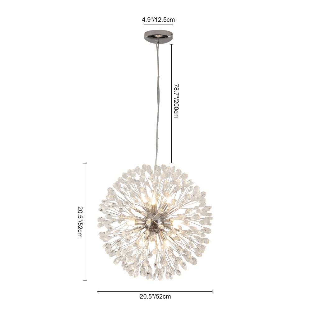 Luxury Bloom Dandelion Crystal Firework Chandelier