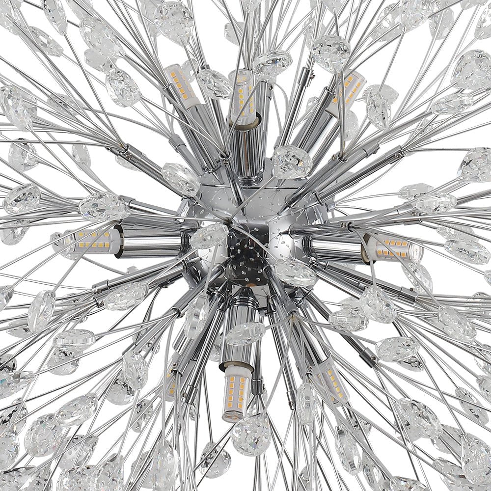Luxury Bloom Dandelion Crystal Firework Chandelier
