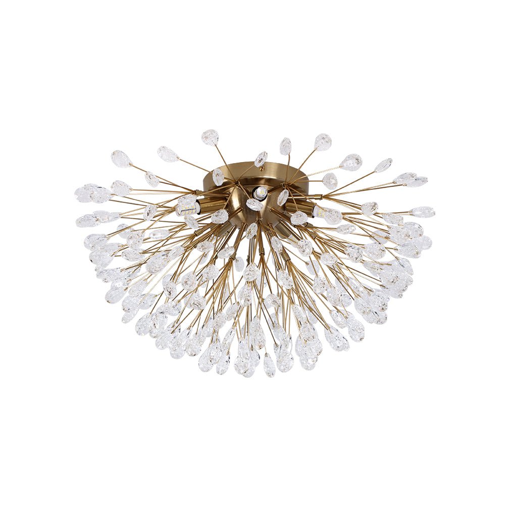 (OpenBox) Luxury Bloom Dandelion Crystal Semi Flush Mount