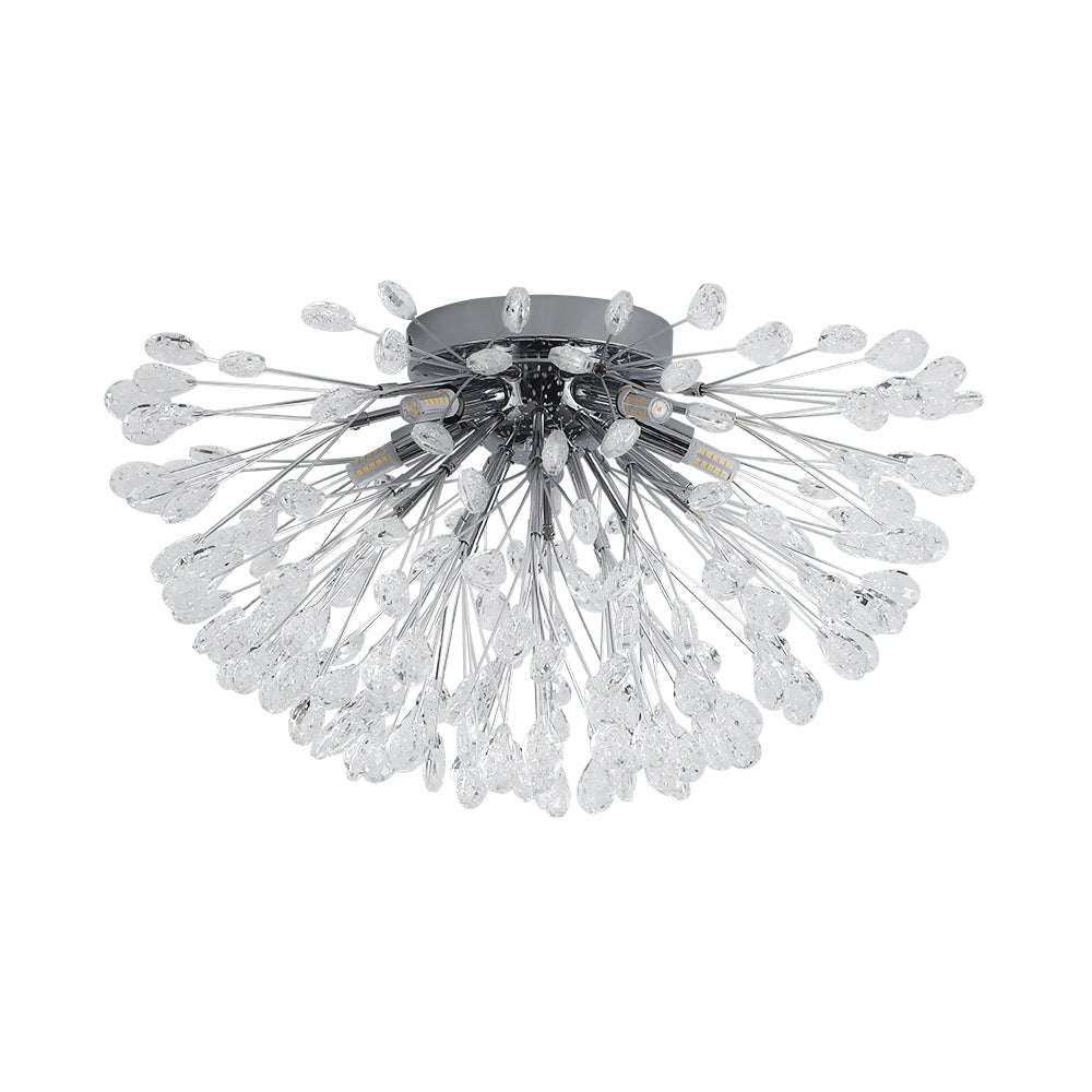 (OpenBox) Luxury Bloom Dandelion Crystal Semi Flush Mount