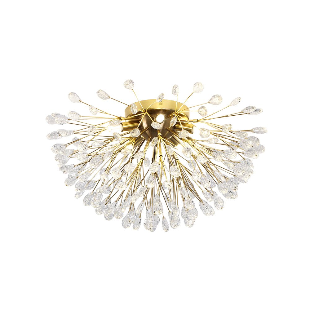 (OpenBox) Luxury Bloom Dandelion Crystal Semi Flush Mount