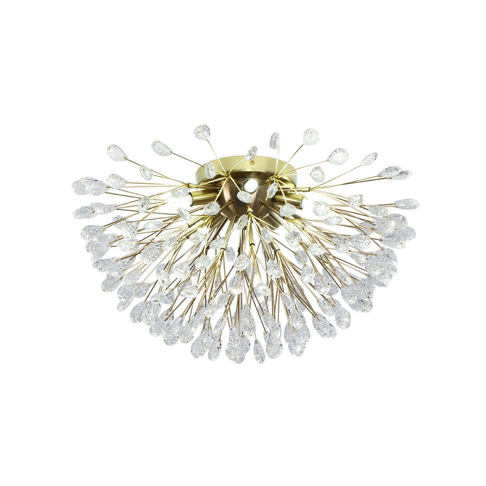 (OpenBox) Luxury Bloom Dandelion Crystal Semi Flush Mount