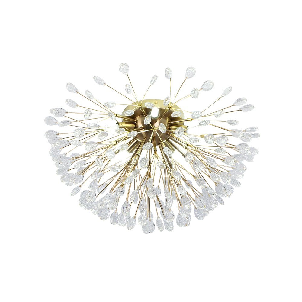 (OpenBox) Luxury Bloom Dandelion Crystal Semi Flush Mount