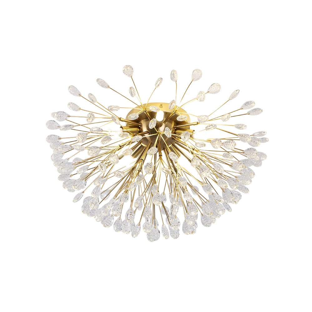 (OpenBox) Luxury Bloom Dandelion Crystal Semi Flush Mount