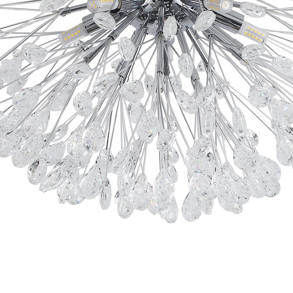 (OpenBox) Luxury Bloom Dandelion Crystal Semi Flush Mount
