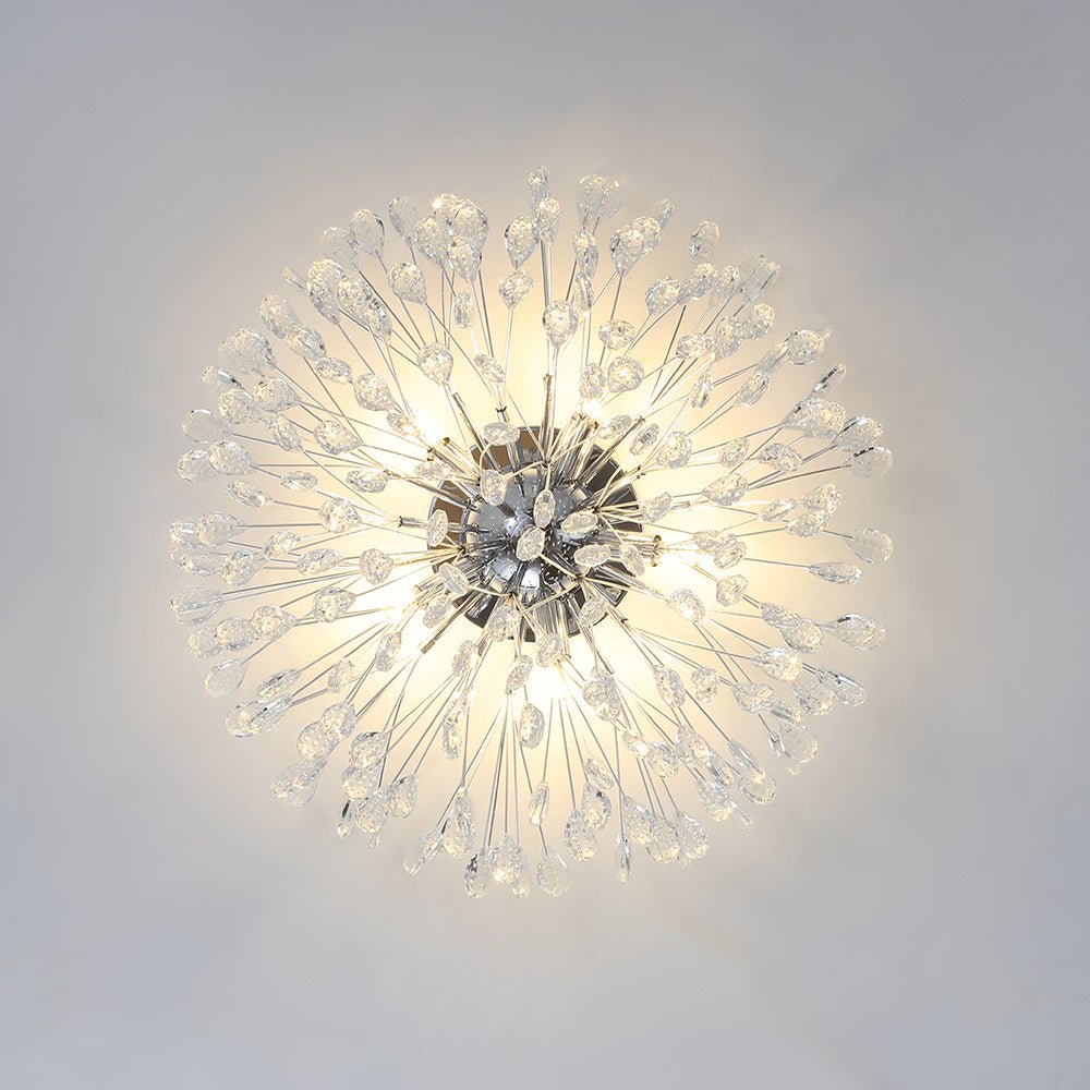 (OpenBox) Luxury Bloom Dandelion Crystal Semi Flush Mount