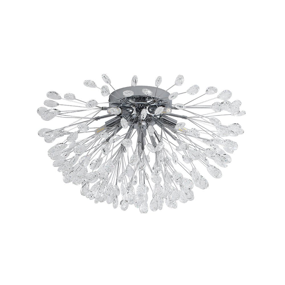 (OpenBox) Luxury Bloom Dandelion Crystal Semi Flush Mount
