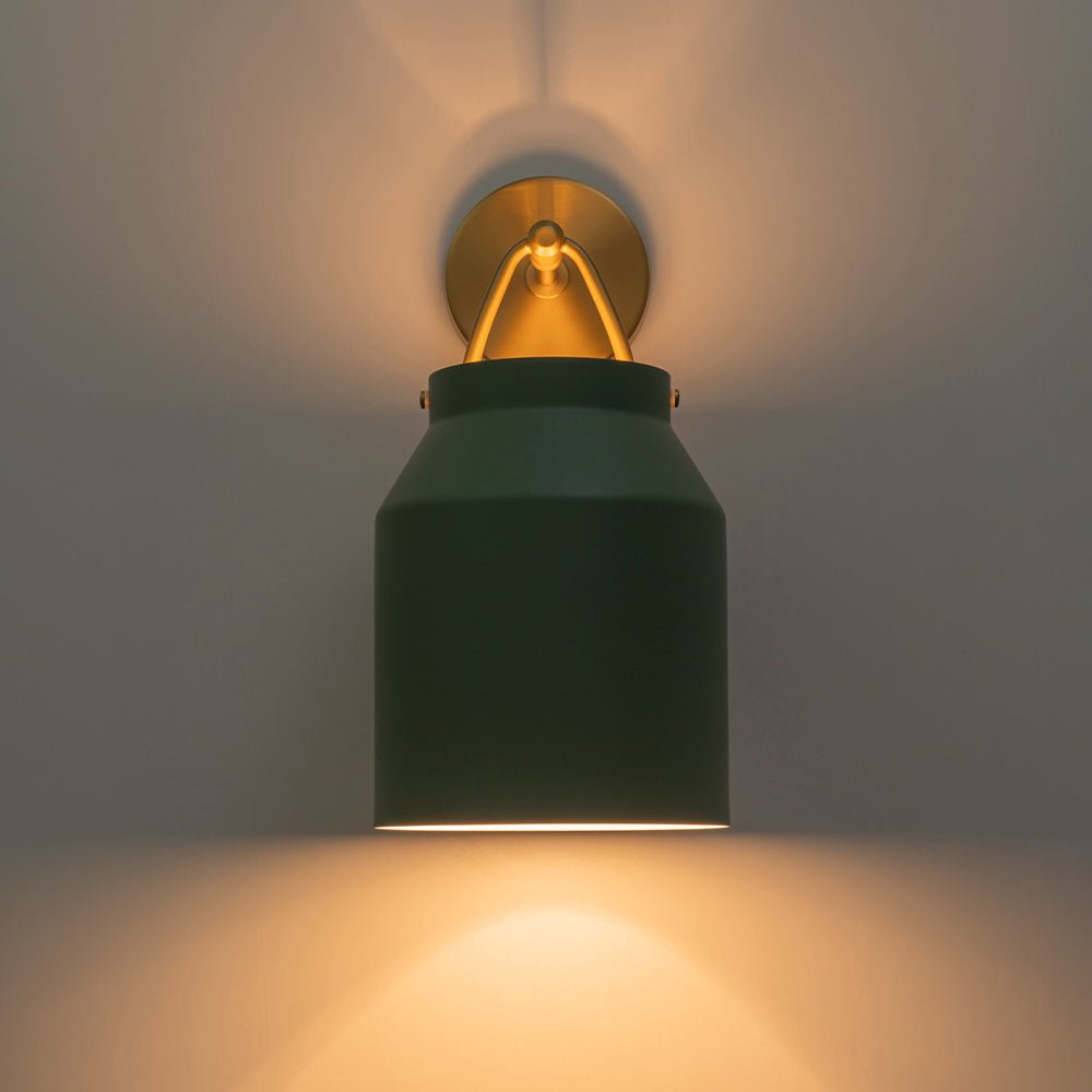 Mid-Century 1-Light Hanging Jar Shade Wall Sconce