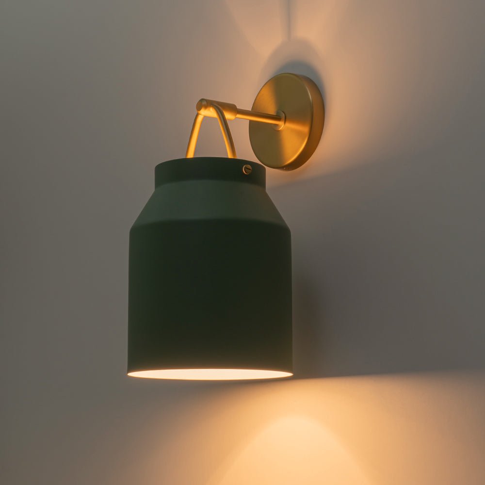 Mid-Century 1-Light Hanging Jar Shade Wall Sconce