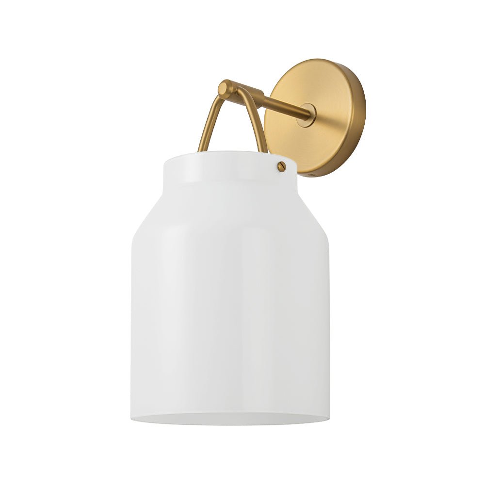 Mid-Century 1-Light Hanging Jar Shade Wall Sconce