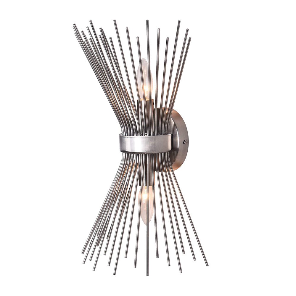 Mid Century 2-Light Sunburst Wall Sconce